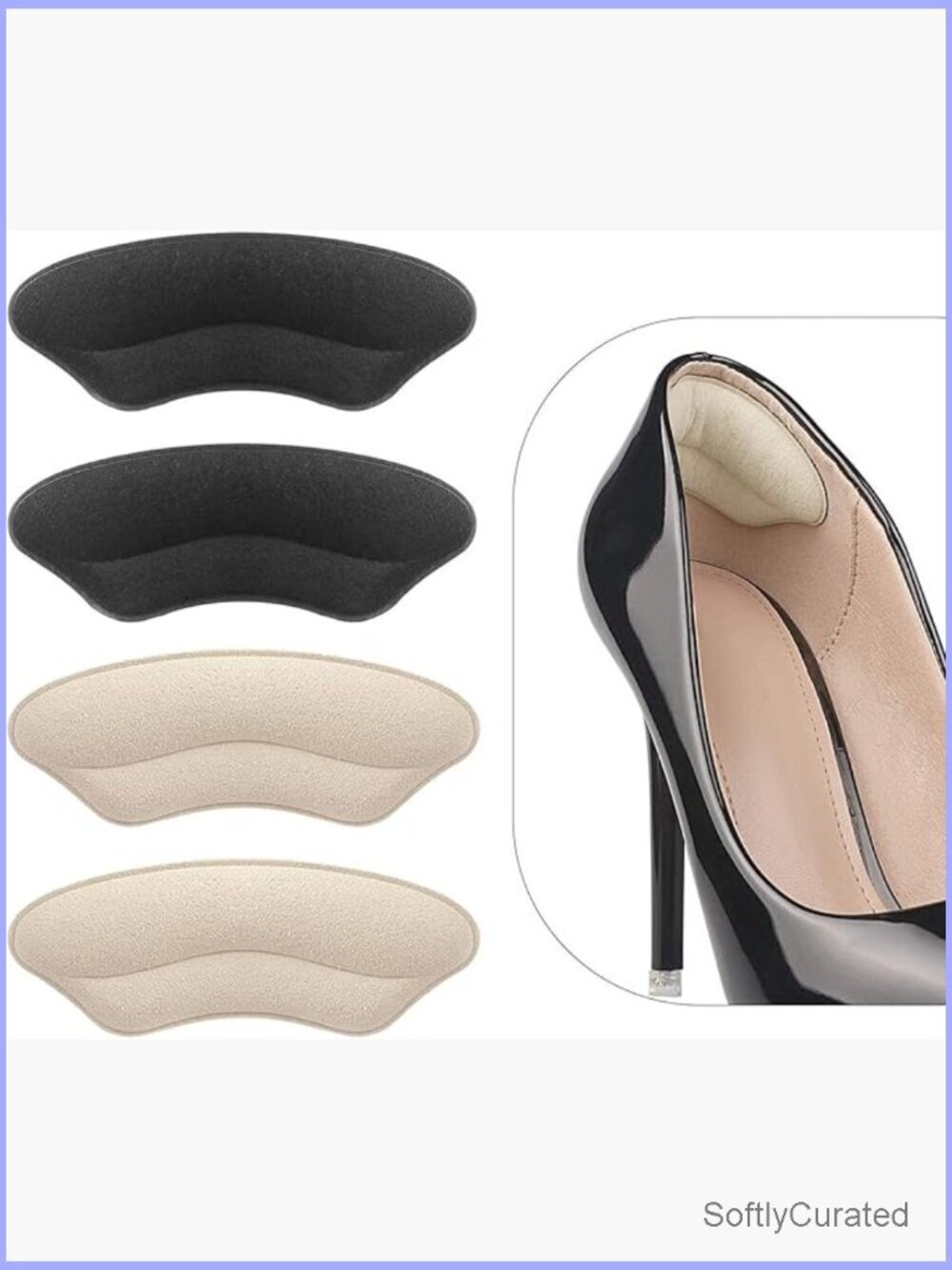 Heel Grips Pads Inserts for Loose Shoes - Stop Heel Slip Blister